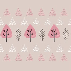 Poster - Pine trees background design