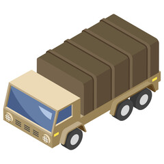 Wall Mural - 
Armored vehicle, isometric icon.
