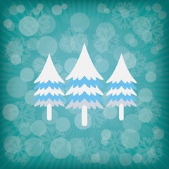 Canvas Print - christmas tree background design