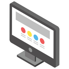 Wall Mural - online business isometric icon