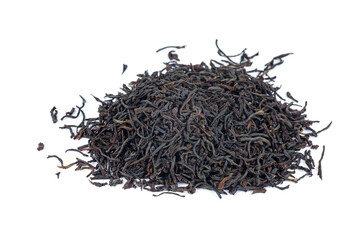 Wall Mural - Pile of black tea isolated on a white background