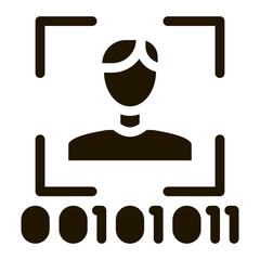 Poster - Human Binary Code glyph icon vector. Human Binary Code Sign. isolated symbol illustration