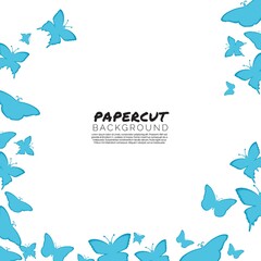 Canvas Print - butterfly papercut background design