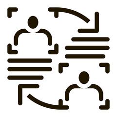 Poster - Personality Information Comparison glyph icon vector. Personality Information Comparison Sign. isolated symbol illustration