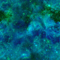 Wall Mural - outer space seamless pattern. turqouise abstract