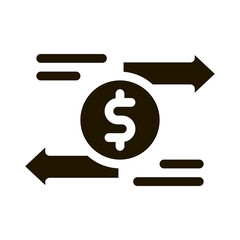 Poster - Currency Dollar Exchange glyph icon vector. Currency Dollar Exchange Sign. isolated symbol illustration