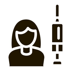 Poster - Injections for Women Rejuvenation glyph icon vector. Injections for Women Rejuvenation Sign. isolated symbol illustration
