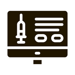 Poster - Injection Computer Application glyph icon vector. Injection Computer Application Sign. isolated symbol illustration