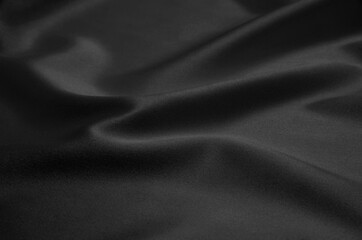 Black fabric silk texture for background