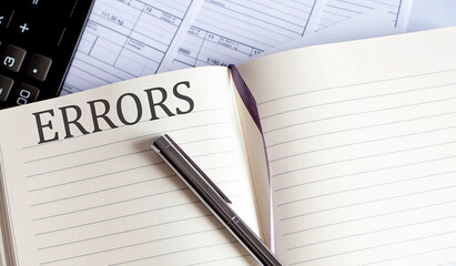Poster - Notebook with Toolls and Notes about ERRORS