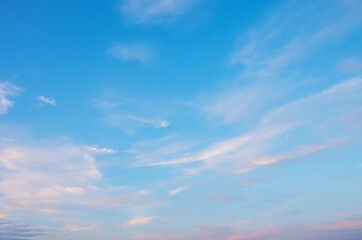 sunset sky with pink clouds