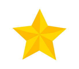 Wall Mural - yellow christmas star symbol, polygonal triangle shapes.
