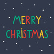 © Irina Ostapenko - Cute Christmas greeting card with with lettering Merry Christmas and snowflakes. Vector Christmas illustration.