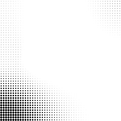 Poster - Circle halftone, screentone vector illustrations. Dots, dotted, speckles vector illustration