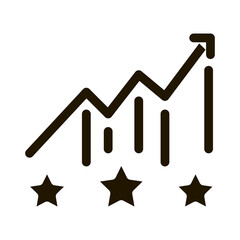Poster - Bonus Star Statistics glyph icon vector. Bonus Star Statistics Sign. isolated symbol illustration