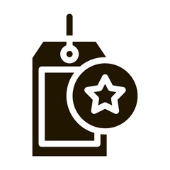 Poster - Bonus Label Concept glyph icon vector. Bonus Label Concept Sign. isolated symbol illustration