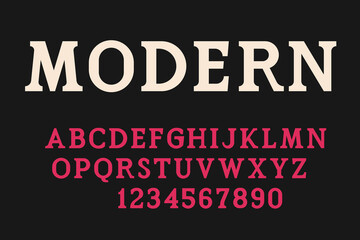 Poster - Geometric serif font Modern design