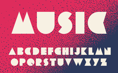 Poster - Geometric technology font Modern design