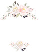 Watercolor hand painted floral banner