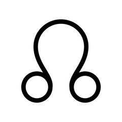 Wall Mural - rahu planet symbol. ascending lunar node. vector sign. astrological calendar. zodiacal black and whi