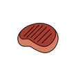 © OLGA - Steak icon isolated on white background. Steak on the bone. Symbol, logo illustration.
