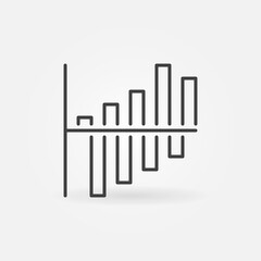 Sticker - Vector Bar Chart linear vector concept icon or logo element