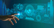 © Prostock-studio - Person reaching out to virtual panel with finger