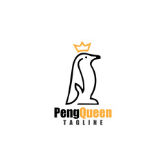 Wall Mural - penguin logo template design