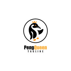 Wall Mural - penguin logo template design