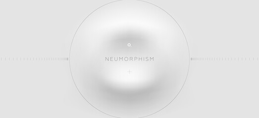 Trendy Neumorphism style liquid plastic interface background. Soft, clear and simple futuristic Neo Morphism shape elements design. Eps10 vector illustration.