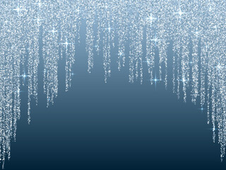 Wall Mural - silver blue glitter texture lines christmas abstract background.