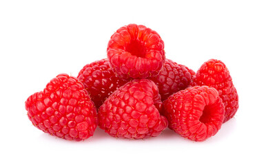 Poster - Fresh raspberry isolated on white background