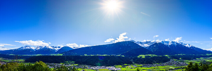 Canvas Print - mountains at the Inntal valley in Austria