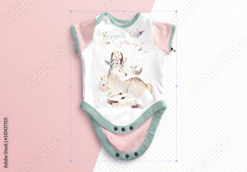 Download Baby Vest Open Mockup Stock Template Adobe Stock