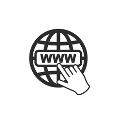 Poster - www vector icon, website symbol. Modern, simple flat vector illustration for web site or mobile app