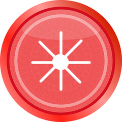Fototapete - Sun web icon on round button collection isolated on white