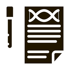 Poster - result test list flask glyph icon vector. result test list flask sign. isolated symbol illustration