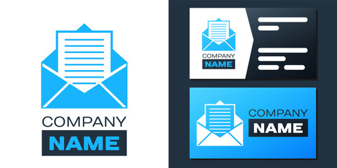Poster - Logotype Mail and e-mail icon isolated on white background. Envelope symbol e-mail. Email message sign. Logo design template element. Vector.