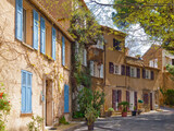 Fototapeta  - Street in Gassin village, French Riviera, Cote d'Azur, Provence, southern France