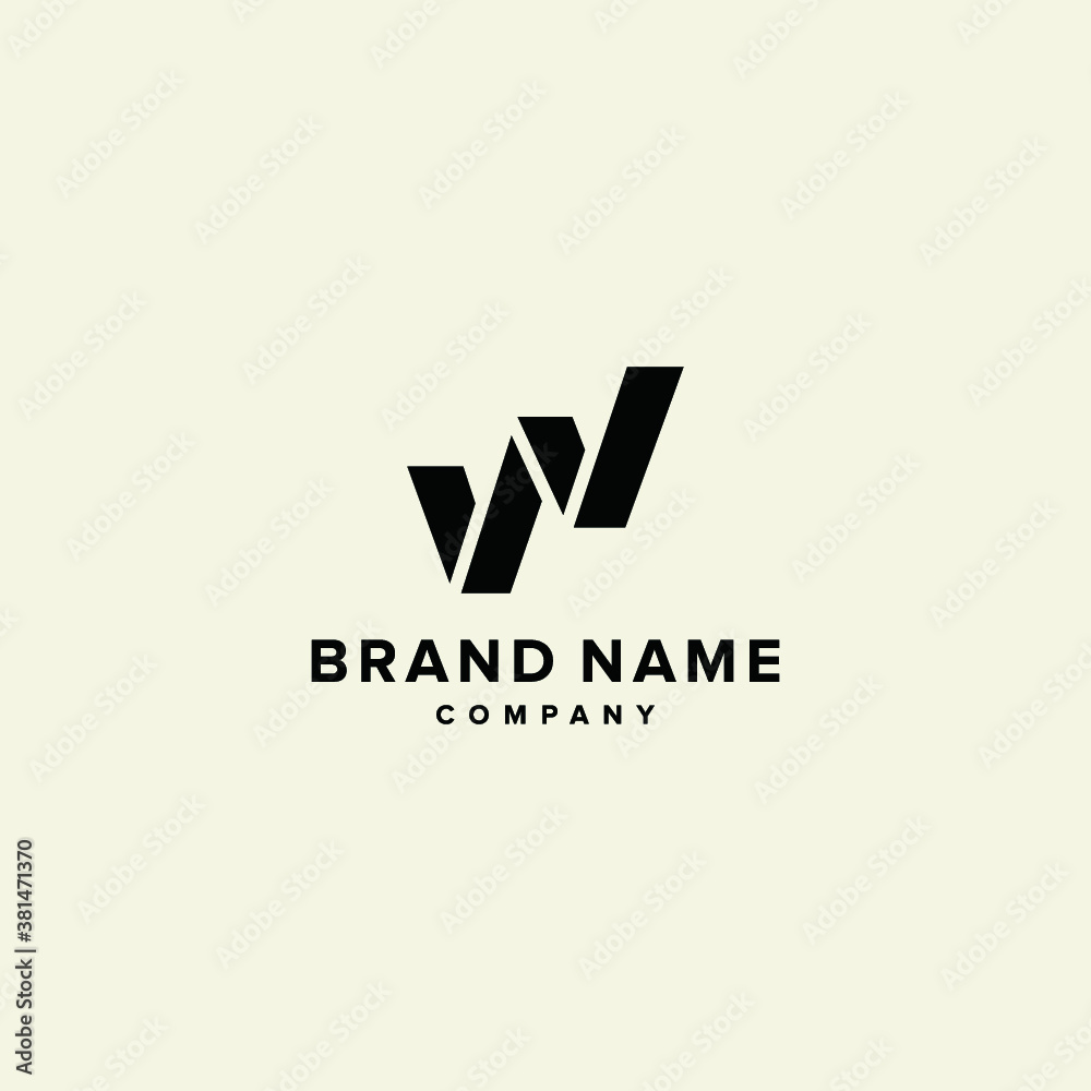 W logo vector alphabet icon illustrations Stock Vector | Adobe Stock