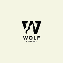 W Logo Vector WOLF Alphabet Icon Illustrations