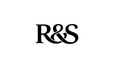 Poster - initial letter R and S logo with connection style logo design template