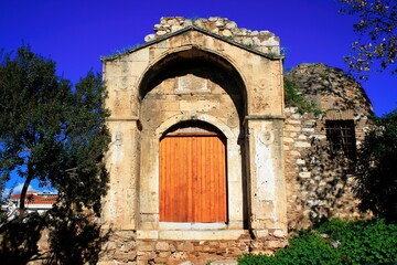 Wall Mural - Ruins of the Doorway or Gate of the Medrese, originally a Muslim theological school founded in 1721 in Athens, Greece.