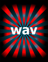 Poster - wav word on digital screen. digital concept . For web and mobile app, template design, business infographic social media, creative presentation.