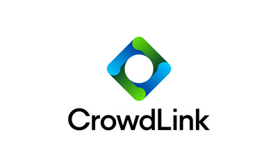 Poster - crowd link circle and square logo design template