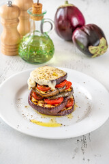 Canvas Print - Grilled slices of eggplant