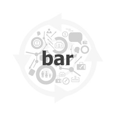 Fototapete - Text Bar on digital background. Social concept . Icon and button set