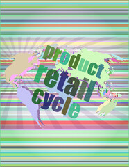 Poster - product retail cycle - digital touch screen interface