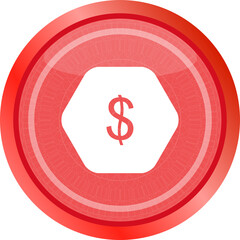 Poster - web icon cloud with dollars money sign button