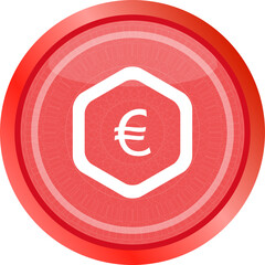 Poster - web icon on protection sign with yen money sign button